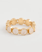 Chico's | Pearlescent Goldtone Stretch Bracelet/ Gold