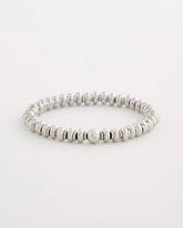 Chico's | Silvertone Rounded Stretch Bracelet/ Silver