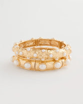 Chico's | Stretch Cuff Bracelet Set of Two/ Gold