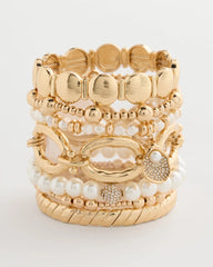 Chico's | Pearlescent Stretch Hero Bracelet/ Pearl