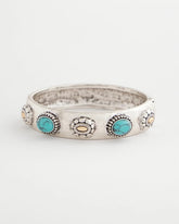 Chico's | Turquoise Mixed Metal Bangle/ Turquoise
