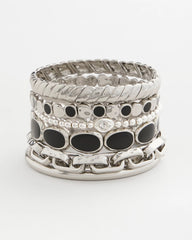 Chico's | Black Large Stretch Bracelet/ Black