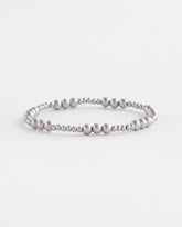 Chico's | Silver-tone Small Bead Stretch Bracelet/ Silver