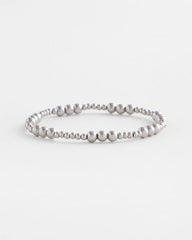 Chico's | Silver-tone Small Bead Stretch Bracelet/ Silver