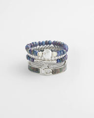 Chico's | Faux Tennis Stretch Bracelet/ Silver