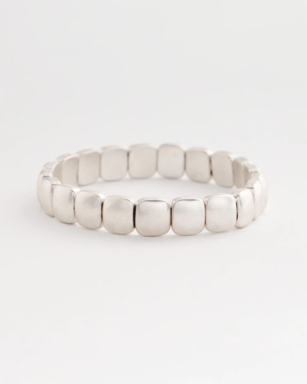 Chico's | Silvertone Stretch Bracelet/ Silver
