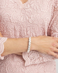 Chico's | Silvertone Stretch Bracelet/ Silver