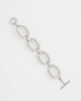 Chico's | Large Pave Link Toggle Bracelet/ Silver