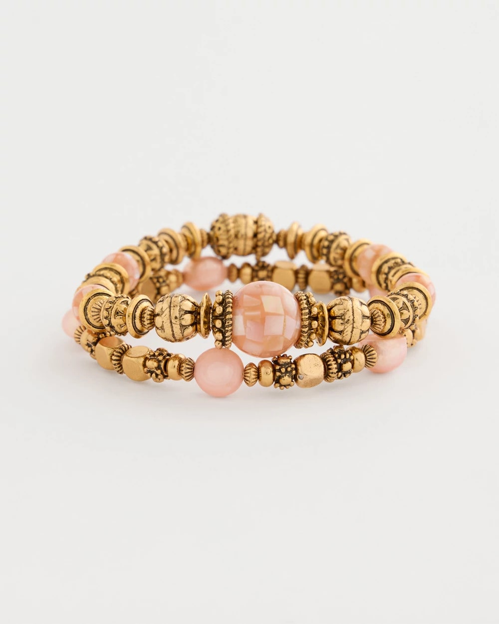 Chico's | Stretch Bracelet Set of Two/ Coral