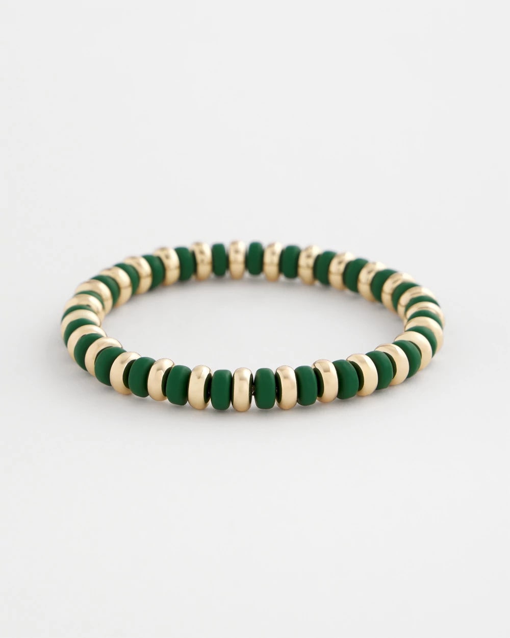 Chico's | Green Gold Slice Stretch Bracelet/ Green