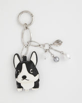 Chico's | Frenchie Dog Bag Charm/ Black/White