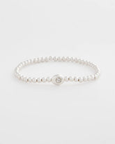 Chico's | Mini Bead Stretch Hero Bracelet/ Silver