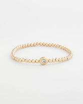 Chico's | Mini Bead Stretch Hero Bracelet/ Gold