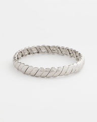 Chico's | Thin Twist Stretch Bracelet/ Silver