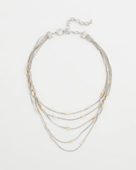 Chico's | Mixed Metal Multi-Strand Necklace/ Mixed Metals