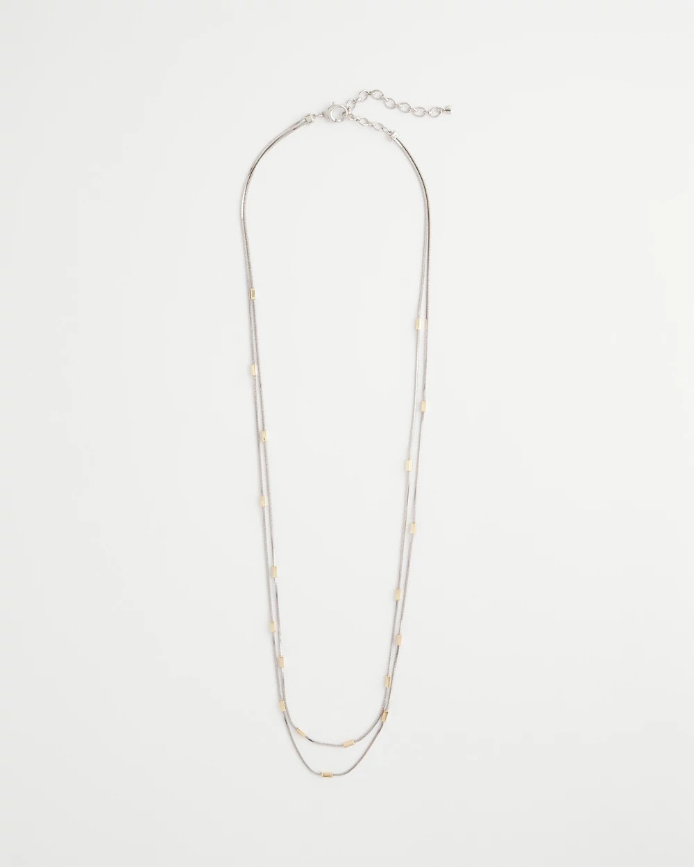 Chico's | Mixed Metal Double Strand Necklace/ Mixed Metals