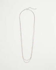 Chico's | Mixed Metal Double Strand Necklace/ Mixed Metals