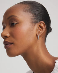 Chico's | No Droop® Silvertone Hoop Earrings/ Silver