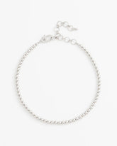 Chico's | Silvertone Beaded Necklace/ Silver