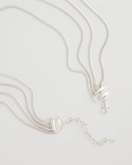Chico's | Multi-Layer Snake Chain Necklace/ Silver