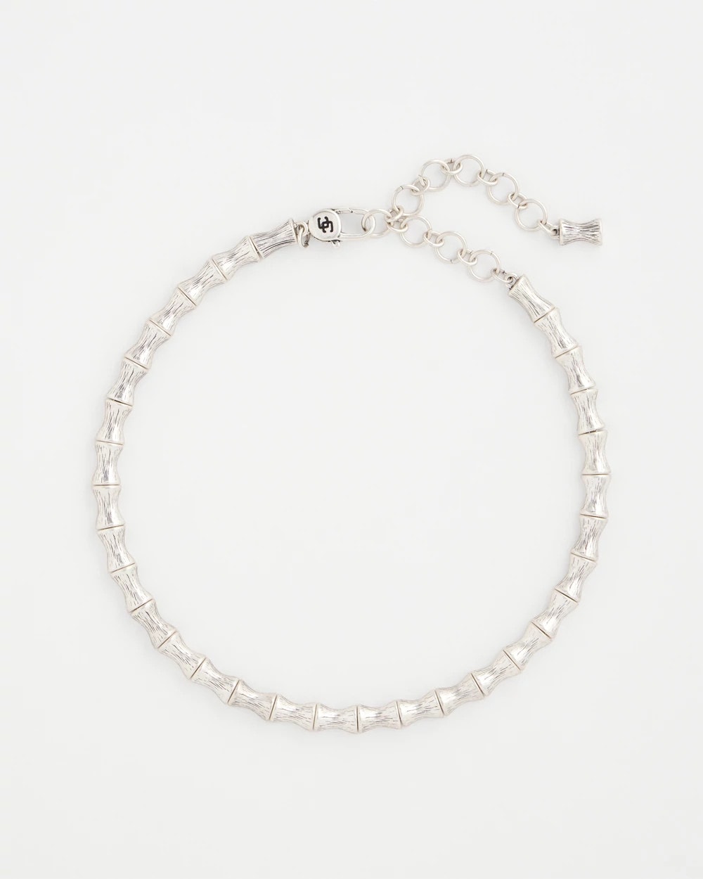 Chico's | Silvertone Bamboo Collar Necklace/ Silver