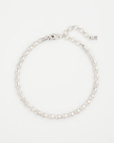 Chico's | Silvertone Bamboo Collar Necklace/ Silver