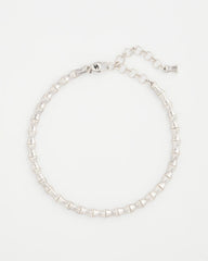 Chico's | Silvertone Bamboo Collar Necklace/ Silver