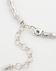 Chico's | Silvertone Bamboo Collar Necklace/ Silver