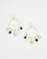 Chico's | Starry Night Charm Hoop Earrings/ Gold