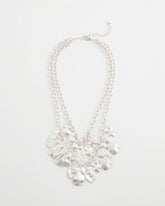 Chico's | Double Square Charm Pendant Necklace/ Silver