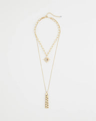 Chico's | Convertible Zodiac Pendant Necklace/ Gold