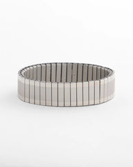 Chico's | Silver Tone Stretch Watchband Bracelet/ Silver