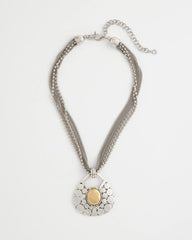 Chico's | Island Metal Pendant Necklace/ Mixed Metals