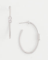 Chico's | Silver Oval Hoop Earrings/ Silver