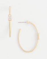 Chico's | Gold Oval Hoop Earrings/ Gold