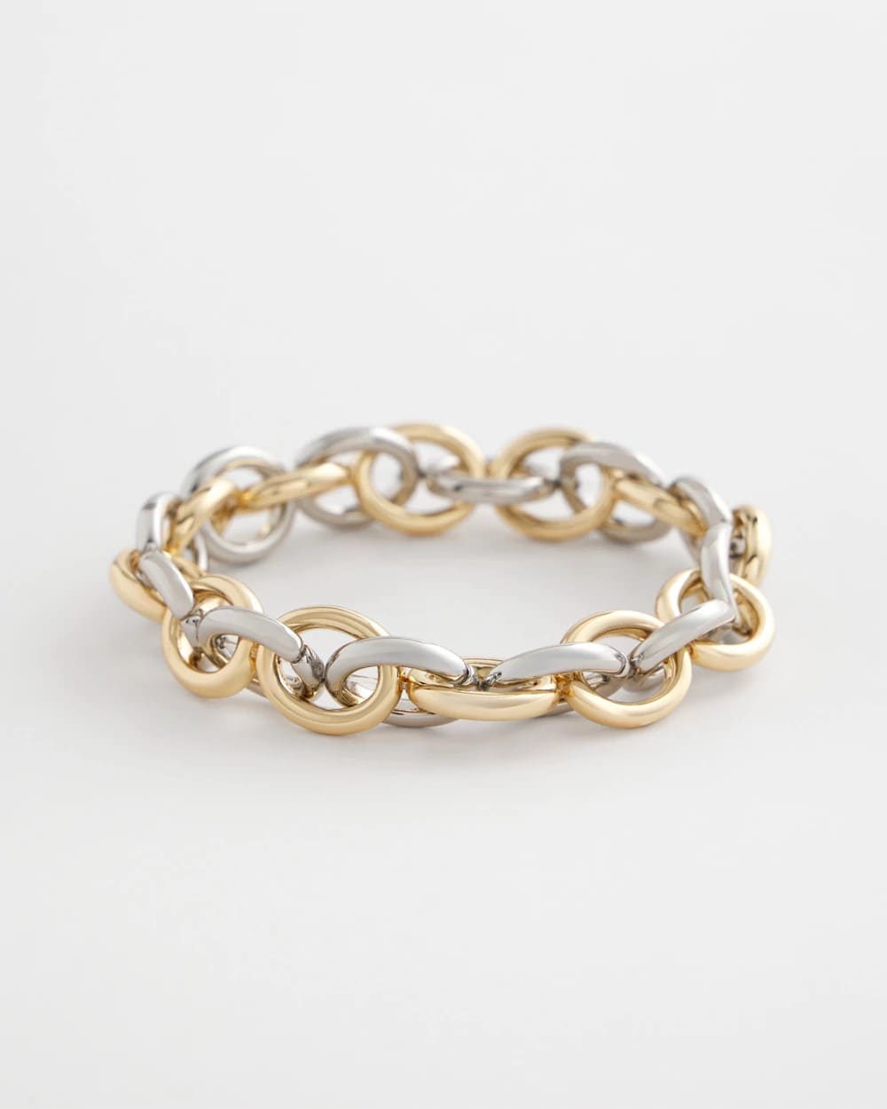 Chico's | Open Link Stretch Bracelet/ Mixed Metals