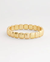 Chico's | Golden Matte Square Stretch Bracelet/ Gold