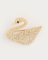 Chico's | Sparkling Swan Brooch/ Gold
