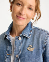 Chico's | Sparkling Swan Brooch/ Gold