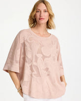 Chico's | Boatneck Rounded Hem Poncho/ Rose Smoke