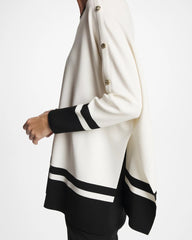 Chico's | Button Detail Poncho/ Ecru