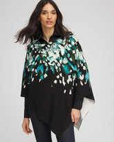 Chico's | Convertible Knit Boatneck Poncho/ Dark Aqua