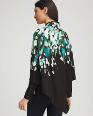 Chico's | Convertible Knit Boatneck Poncho/ Dark Aqua