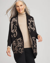 Chico's | Ottoman Jacquard Cocoon Cardigan/ Black