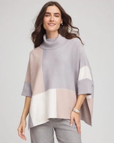 Chico's | Quilted Chic Cowlneck Poncho/ Birch