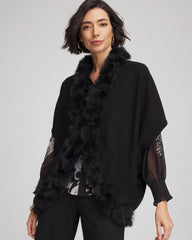 Chico's | Faux Fur Cocoon/ Black