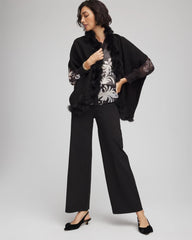 Chico's | Faux Fur Cocoon/ Black