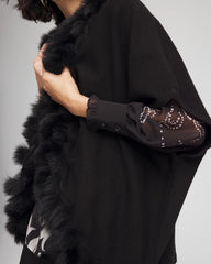 Chico's | Faux Fur Cocoon/ Black