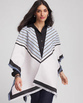Chico's | Woven Reversible Ruana/ Passport Blue