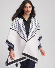 Chico's | Woven Reversible Ruana/ Passport Blue
